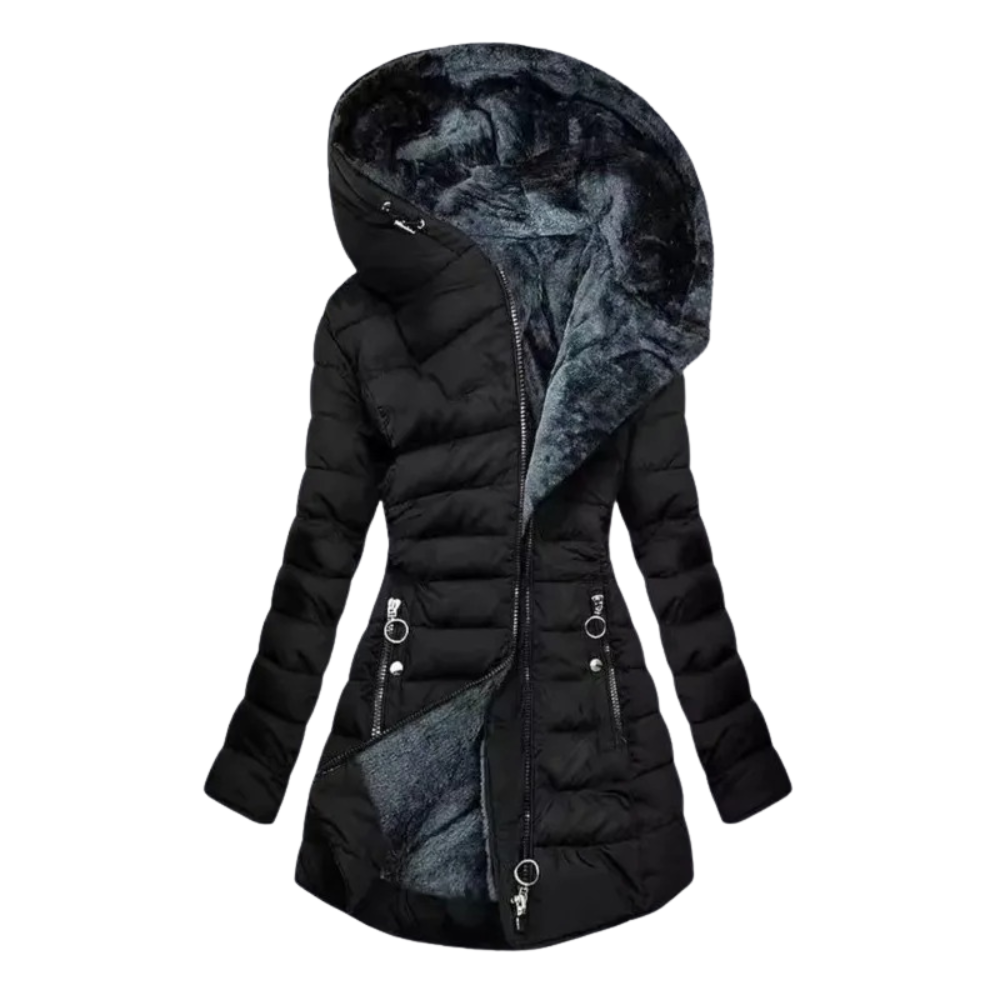 Louise | Elegante Lange Slim Fit Winterjas
