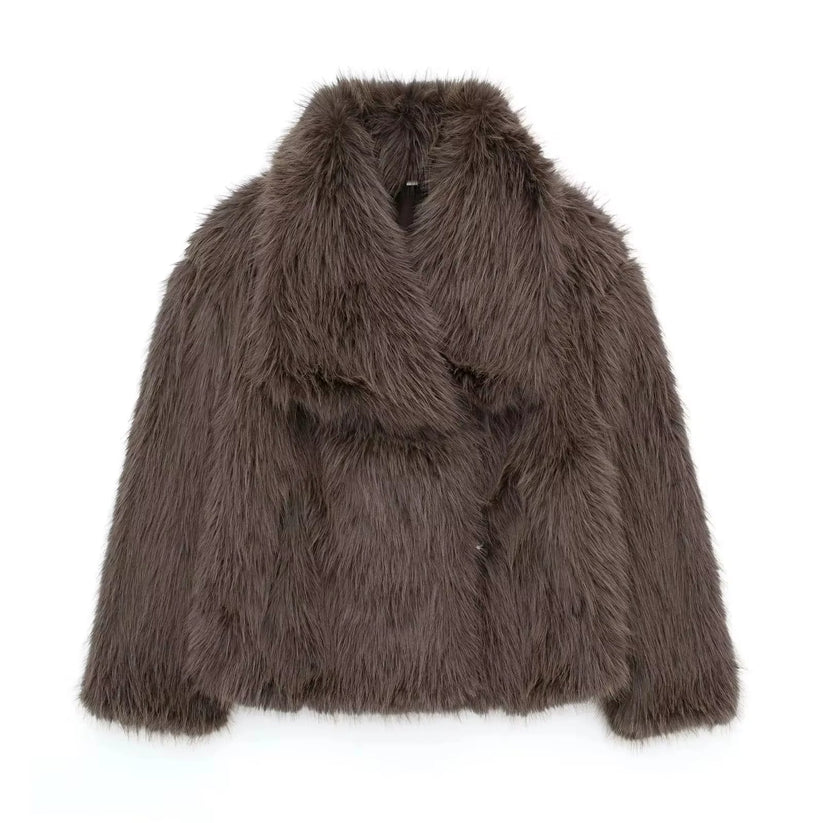 Julie - Stijlvolle Oversized Bont Winterjas