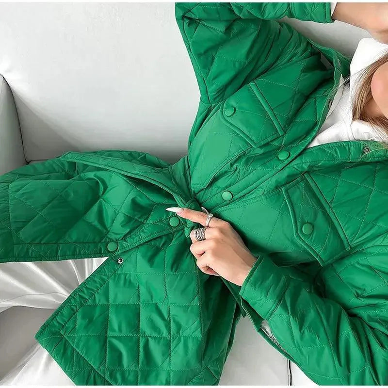 Andrea - Elegante Lichte Gewatteerde Winterjas