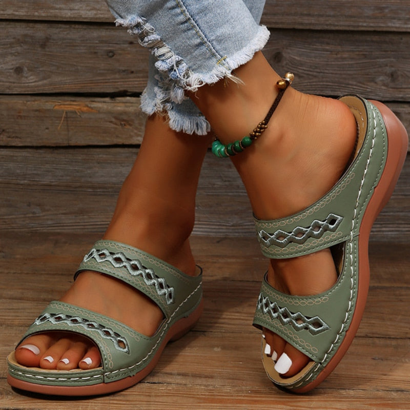 Orthopedische Sleehak Sandalen met Open Teen