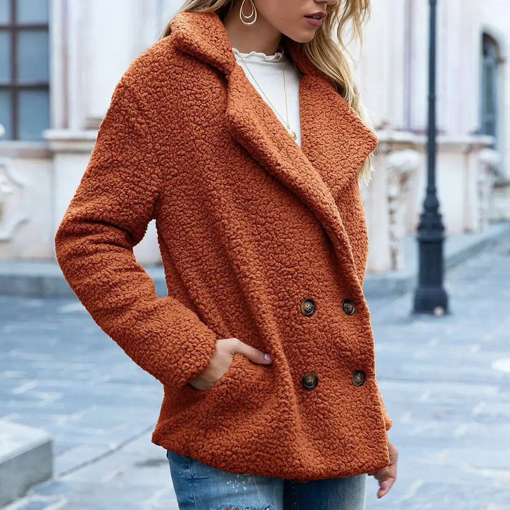 Hanneke - Elegante Korte Teddy Winterjas