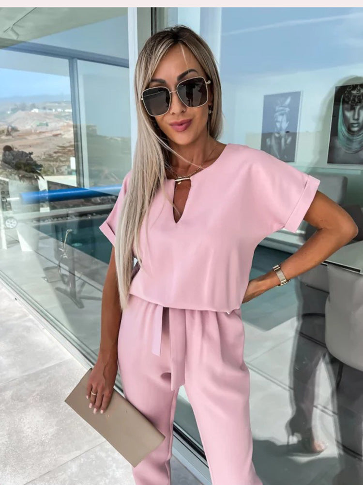 Getailleerde Jumpsuit met Strikceintuur