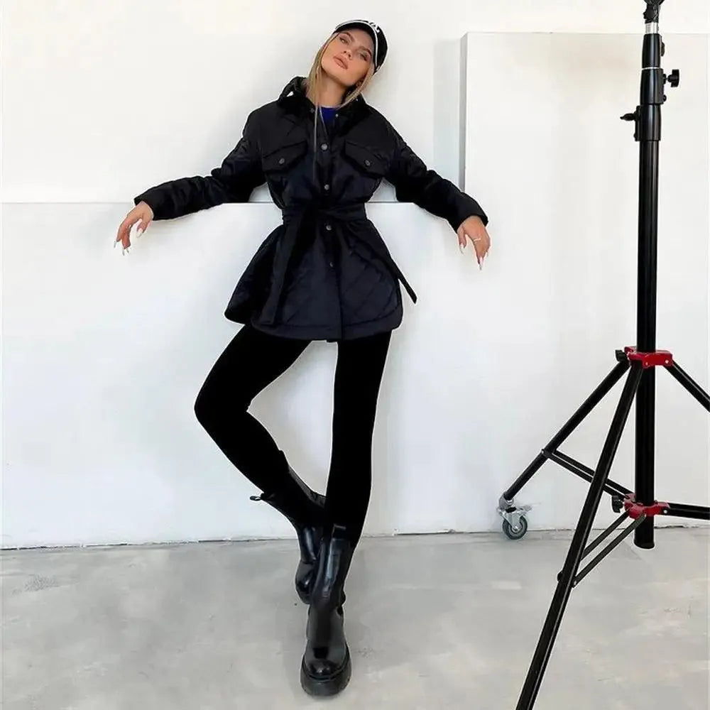 Andrea - Elegante Lichte Gewatteerde Winterjas