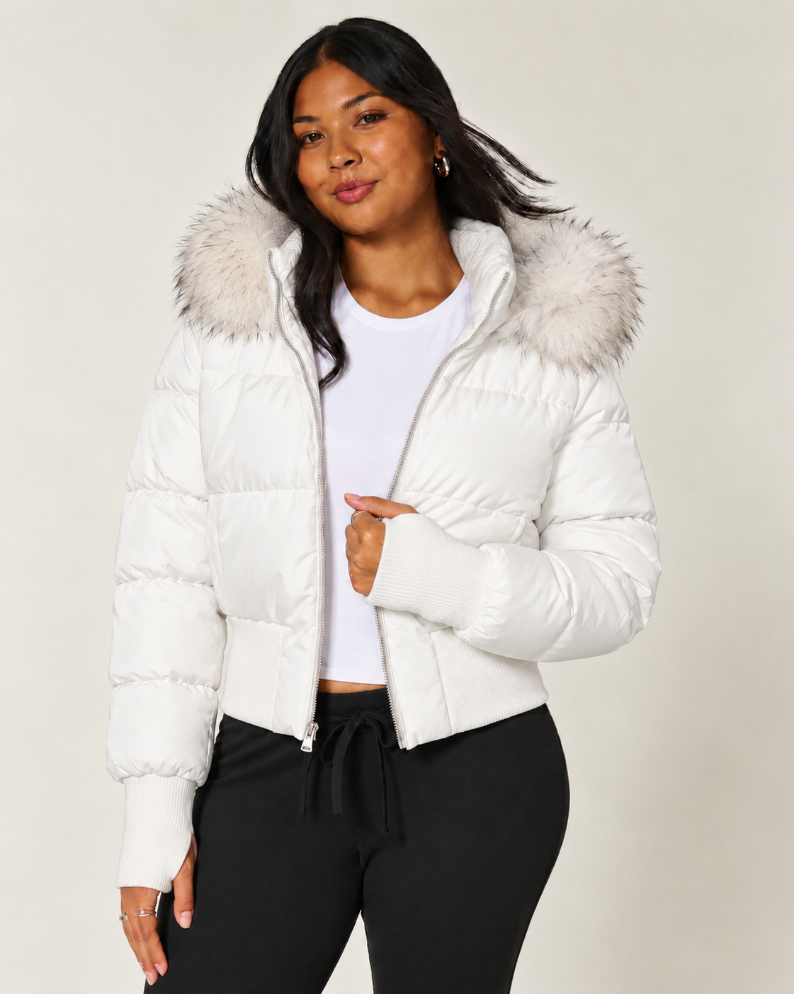 Annemarie | Elegante Korte Gewatteerde Winterjas