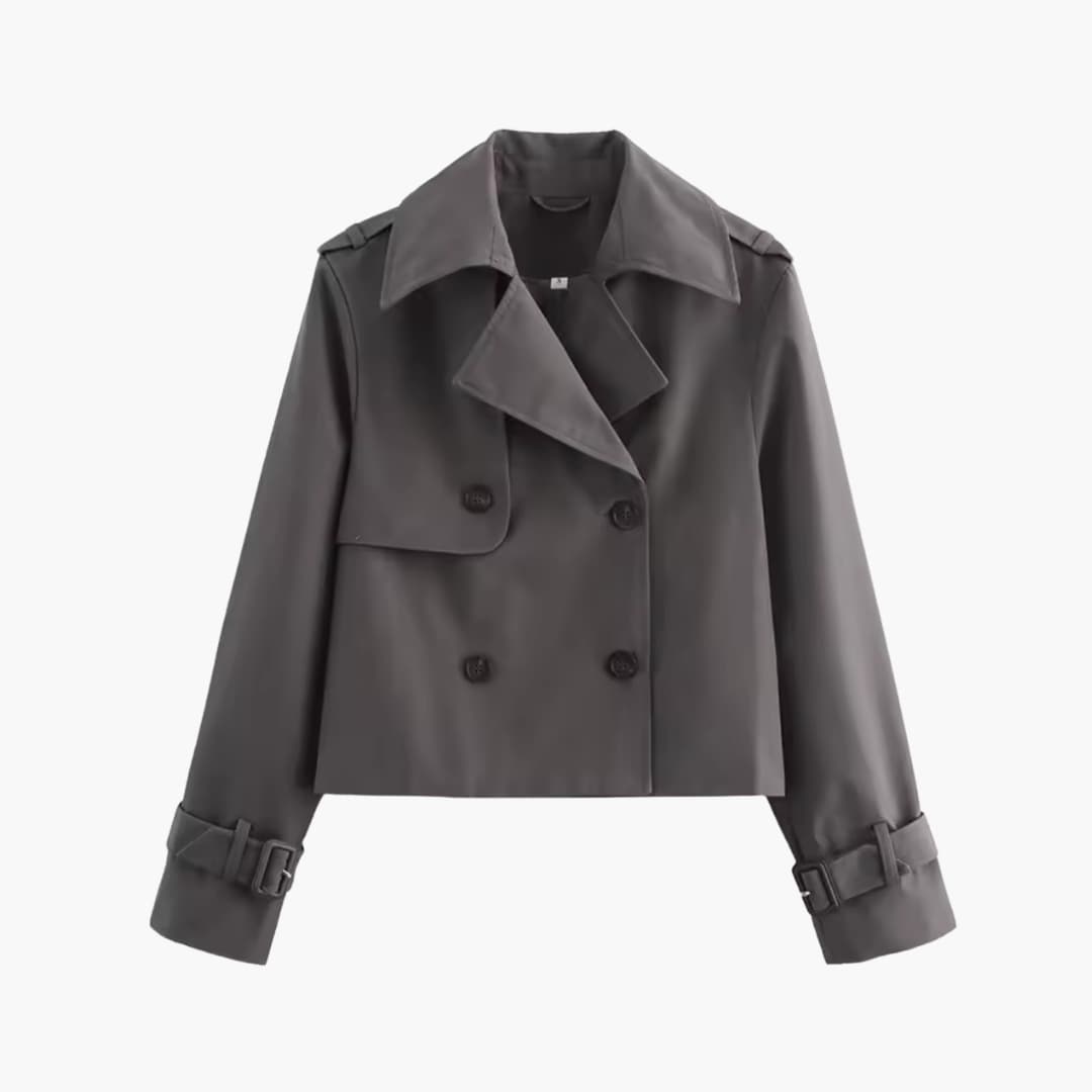 Caroline | Stijlvolle Klassieke Korte Trenchcoat
