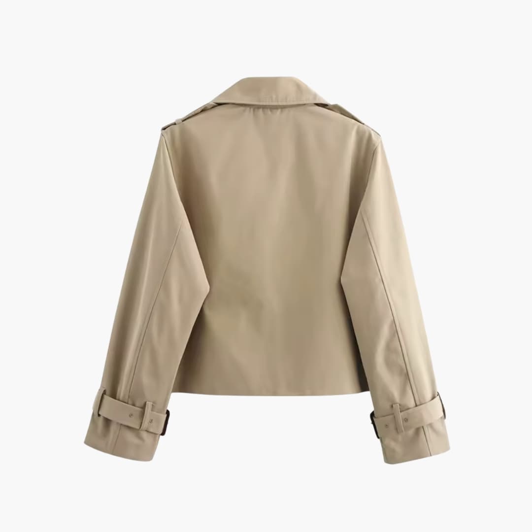 Caroline | Stijlvolle Klassieke Korte Trenchcoat