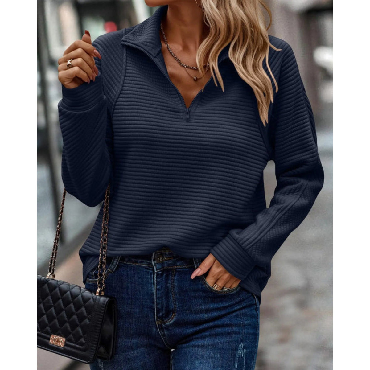 Deborah - Stijlvolle Ribgebreide Sweater