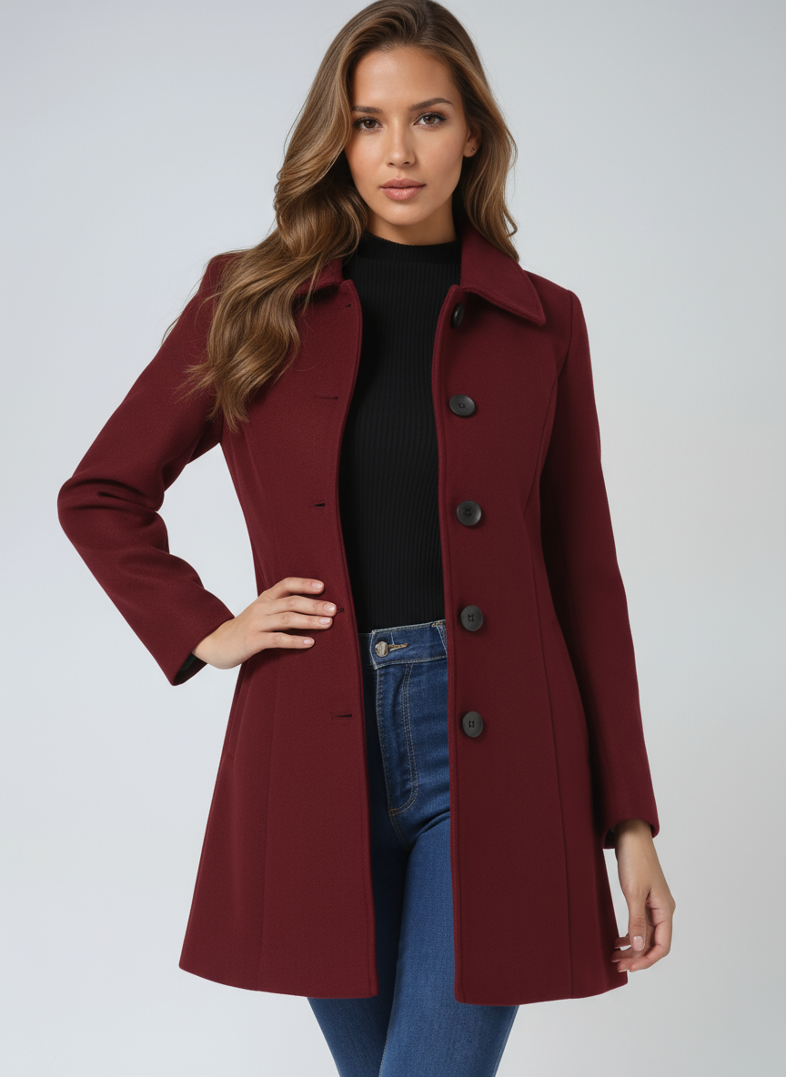 Laura | Elegante Klassieke Wollen Mantel