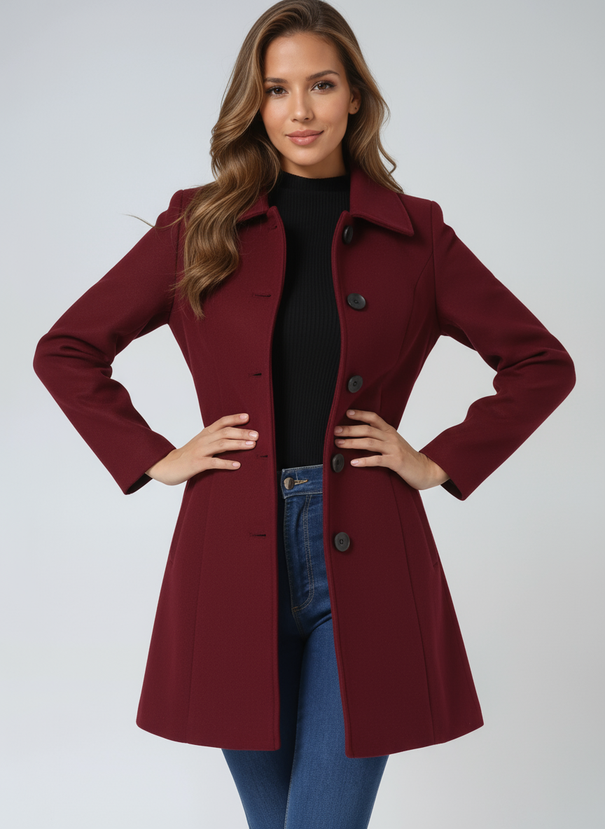 Laura | Elegante Klassieke Wollen Mantel