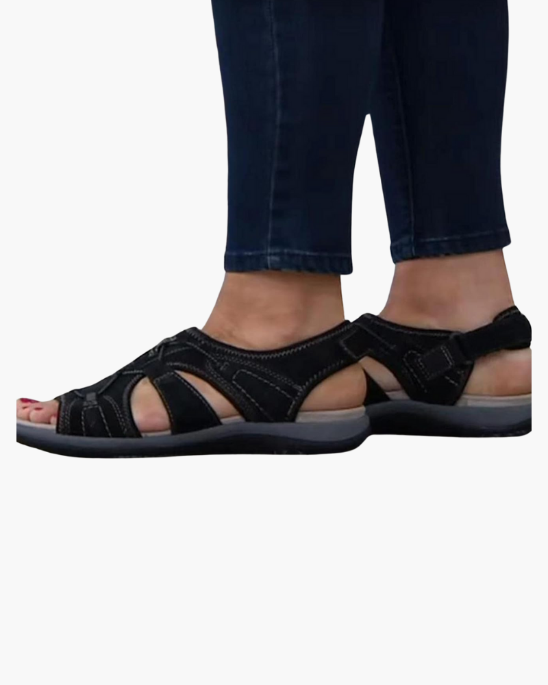 Suède Wandelsandalen met Klittenbandsluiting