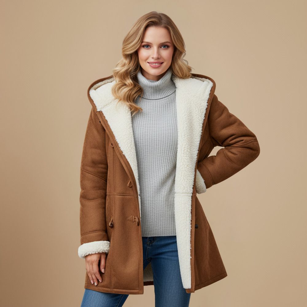 Rebecca | Elegante Lange Teddy Duffelcoat