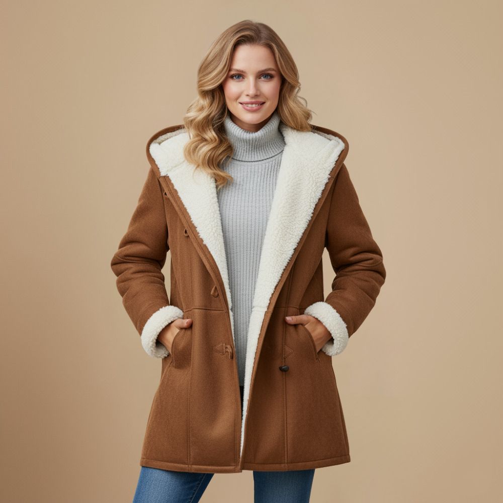 Rebecca | Elegante Lange Teddy Duffelcoat