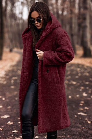 Helen - Stijlvolle Lange Teddy Winterjas