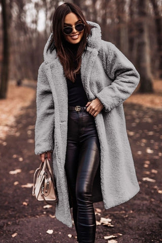 Helen - Stijlvolle Lange Teddy Winterjas