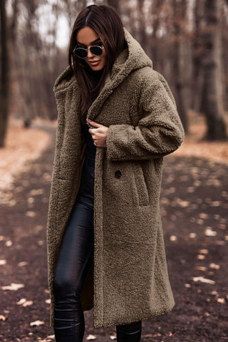Helen - Stijlvolle Lange Teddy Winterjas