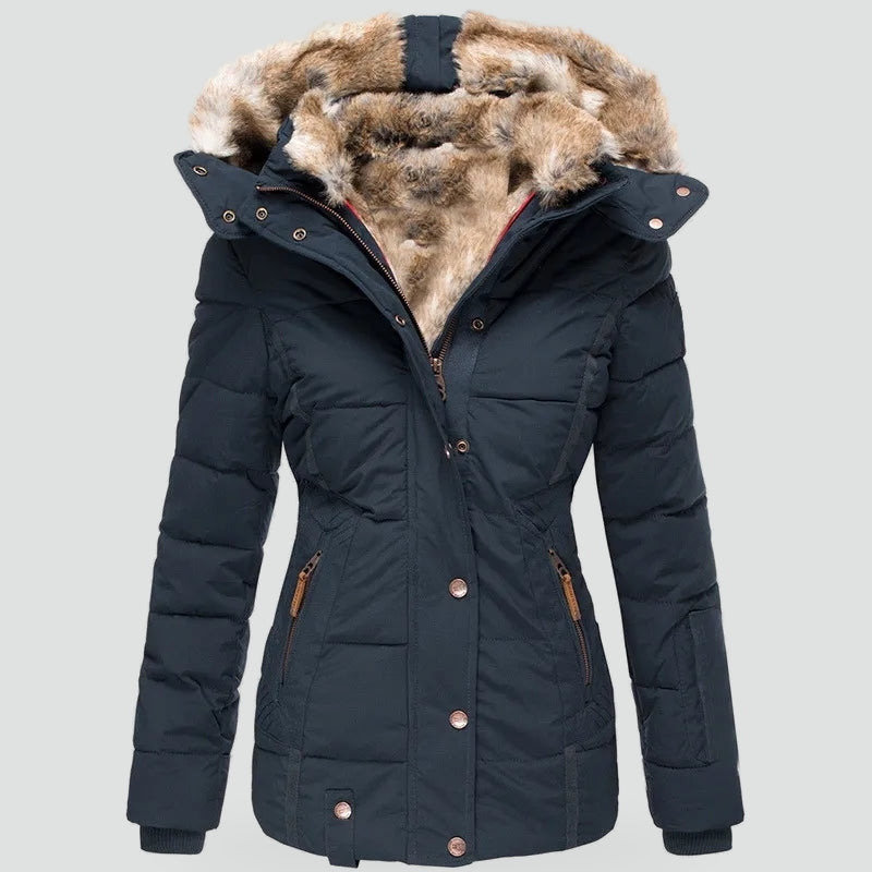 Yvonne - Elegante Getailleerde Parka Winterjas