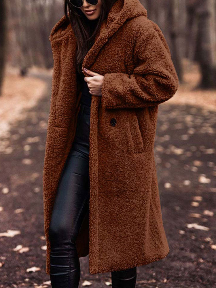 Ellen - Elegante Zachte Lange Teddy Winterjas