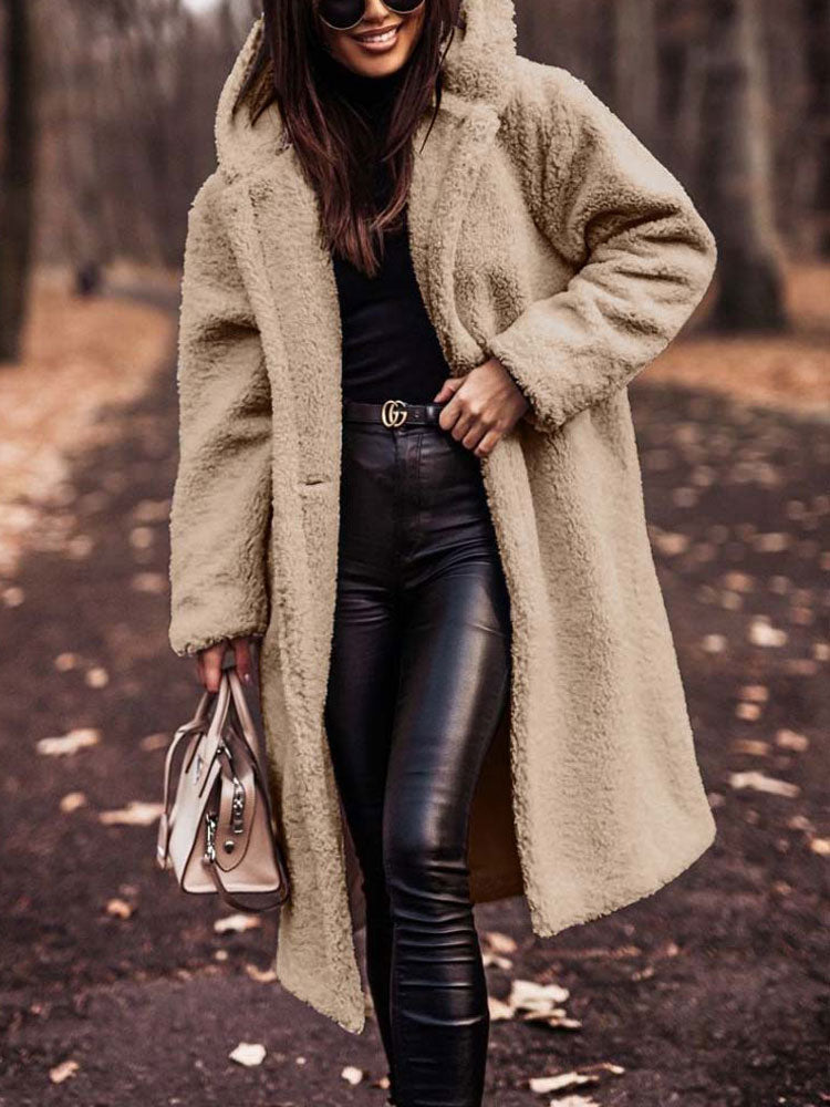 Ellen - Elegante Zachte Lange Teddy Winterjas
