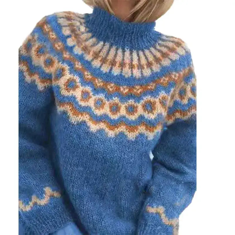 Julie - Warme Grofgebreide Noorse Coltrui