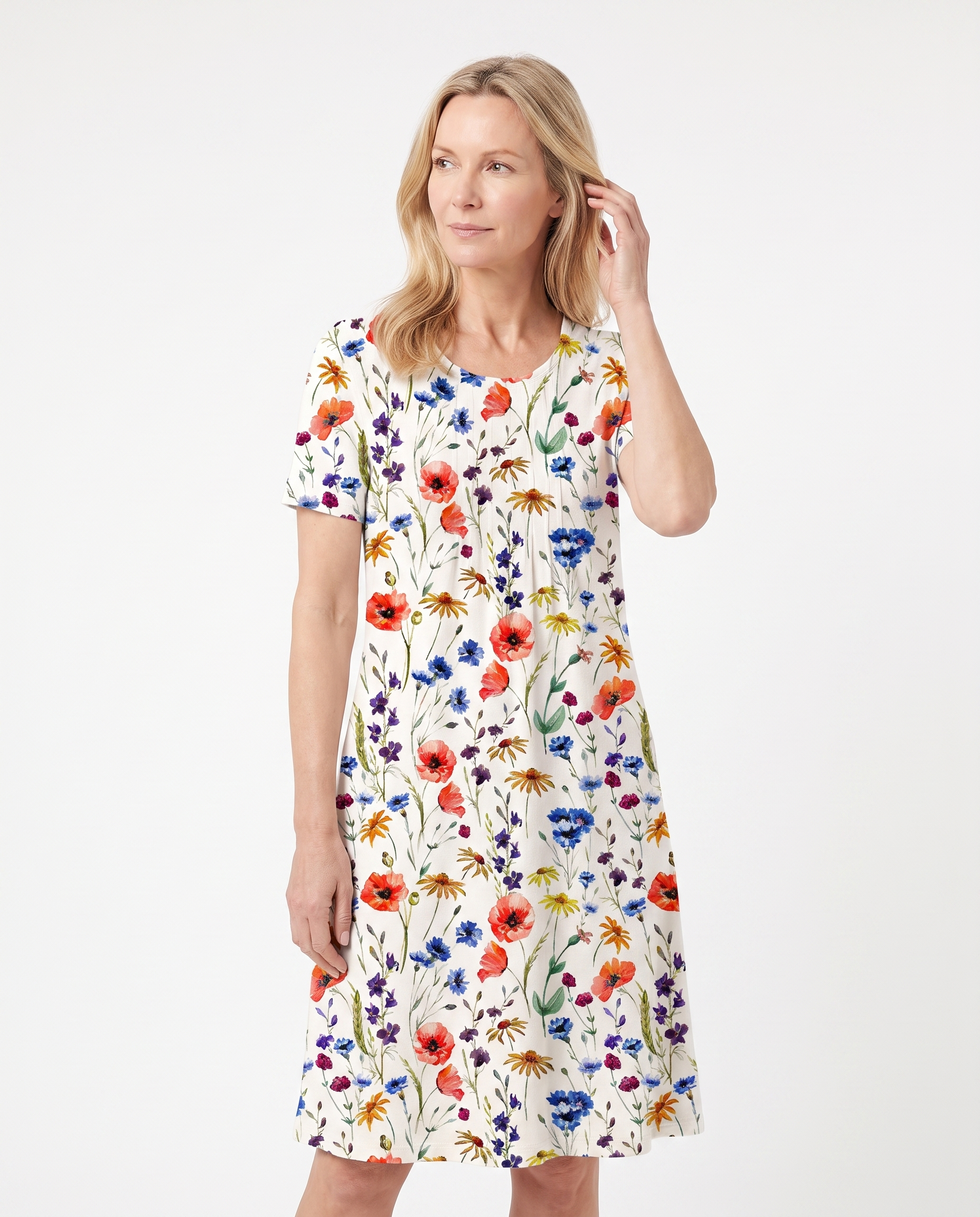 Bloemenprint Midi-jurk met Zakken
