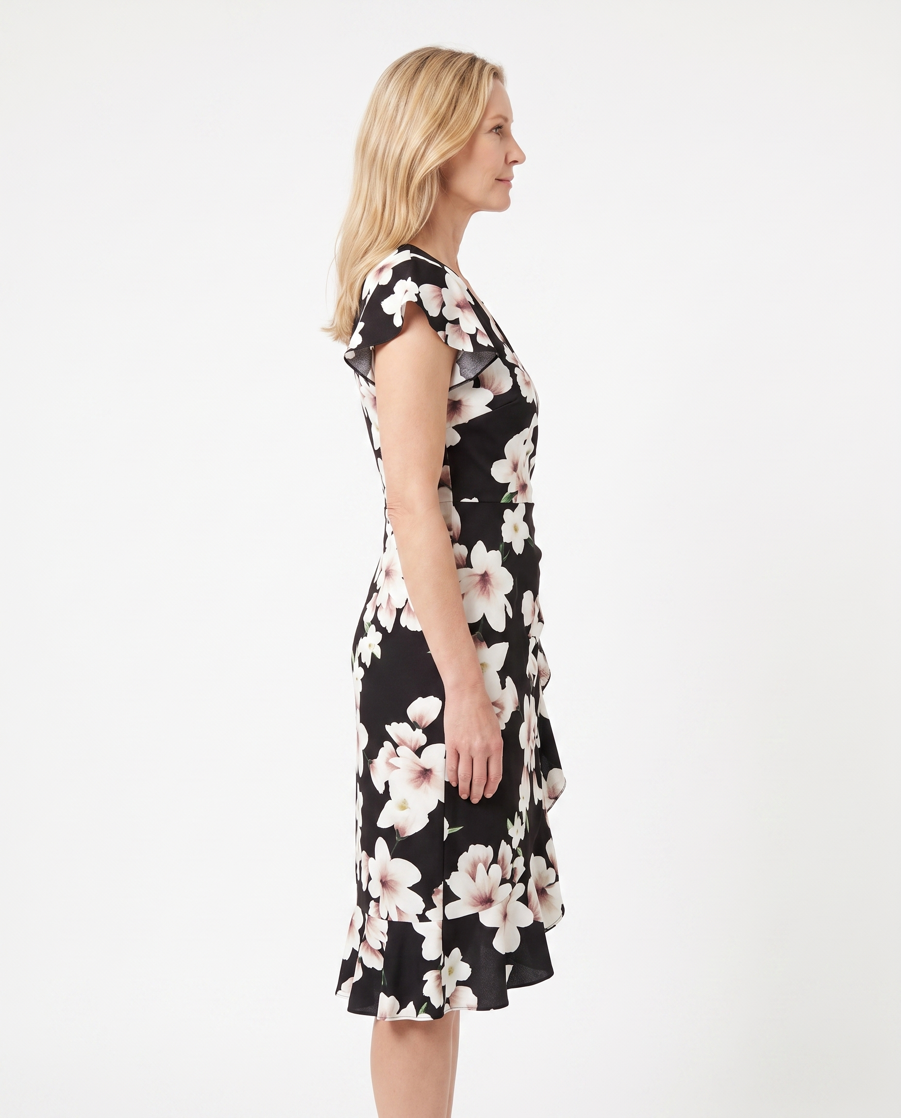 Bodycon Jurk met Ruches en Diepe V-hals