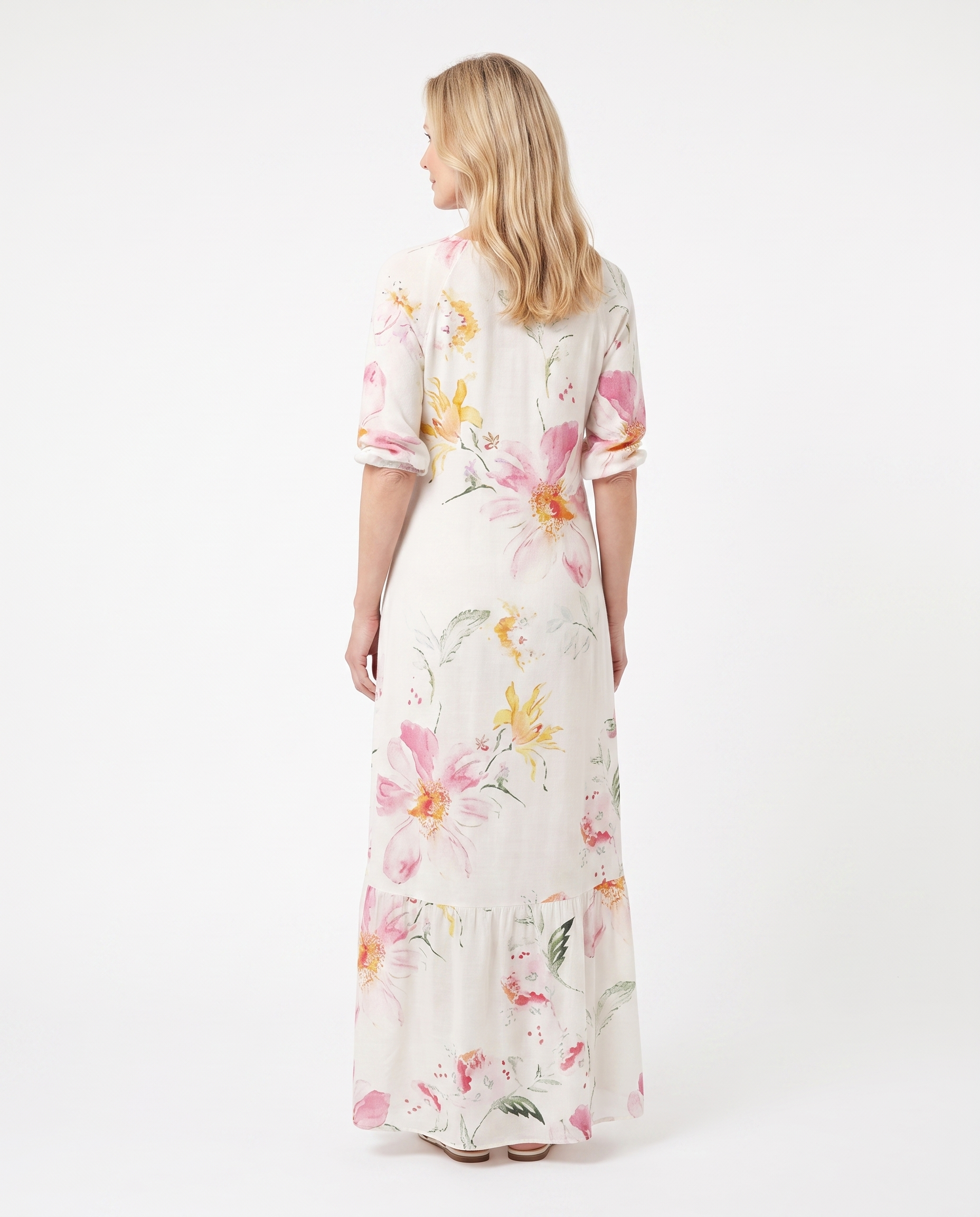 Bohemien Maxijurk met Bloemenprint en Kwastjes