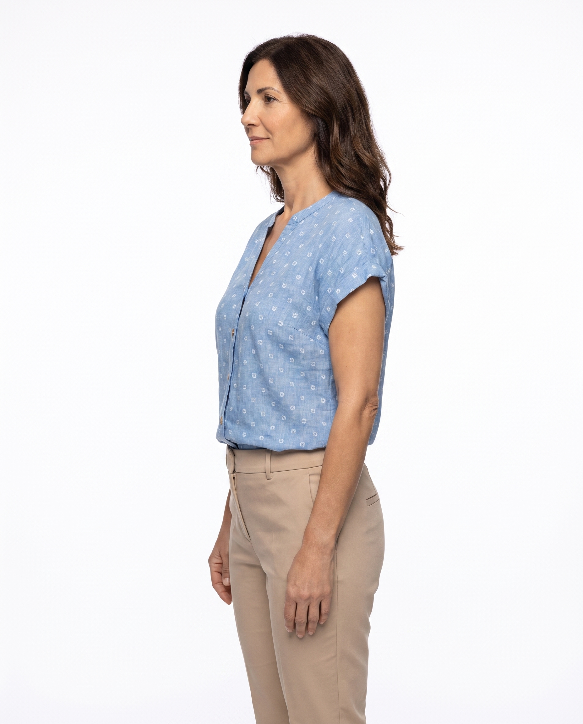 Blouse met Knopen en Print
