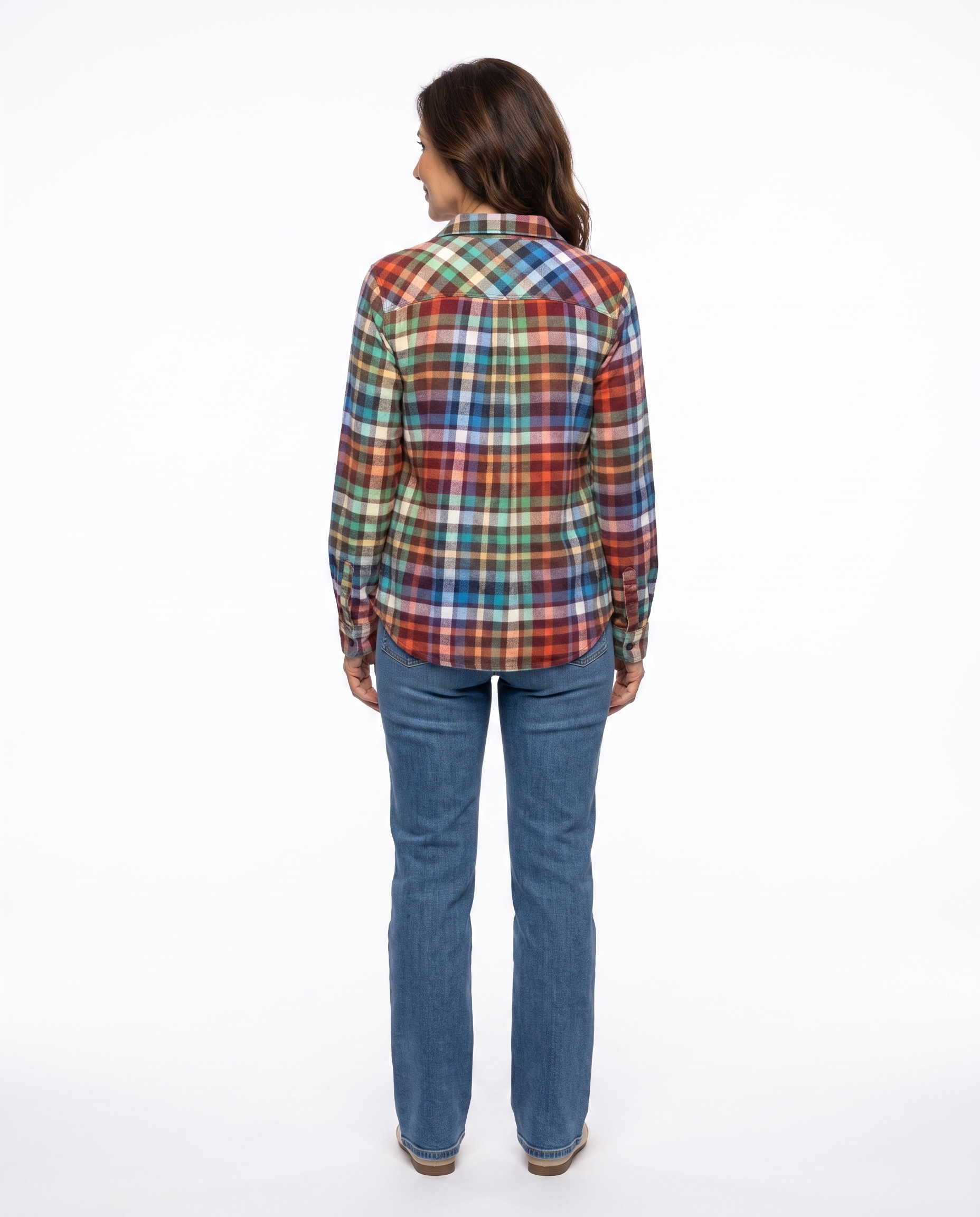 Geruite Flanel Blouse met Borstzakken