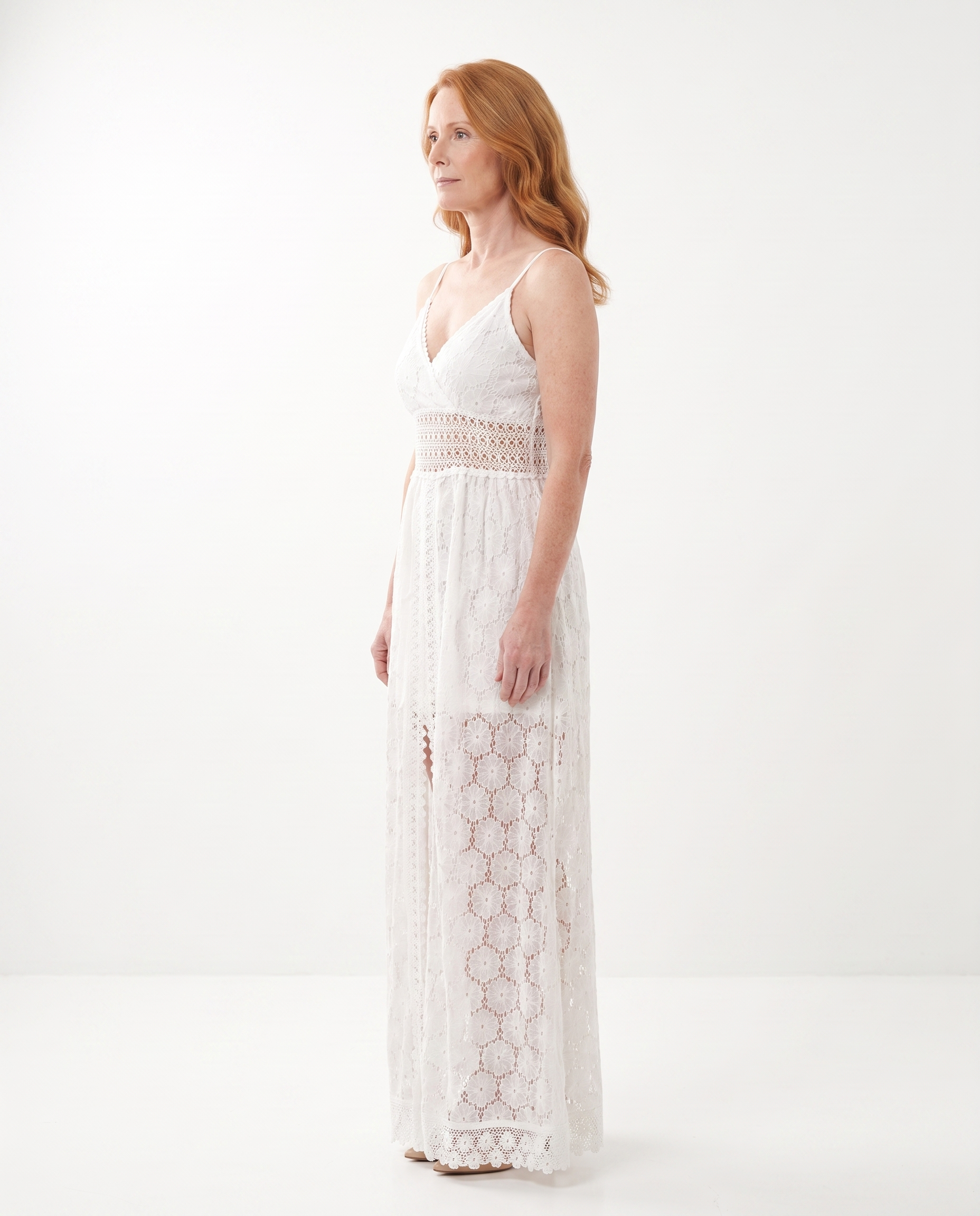 Kanten Jumpsuit met Overslag Detail
