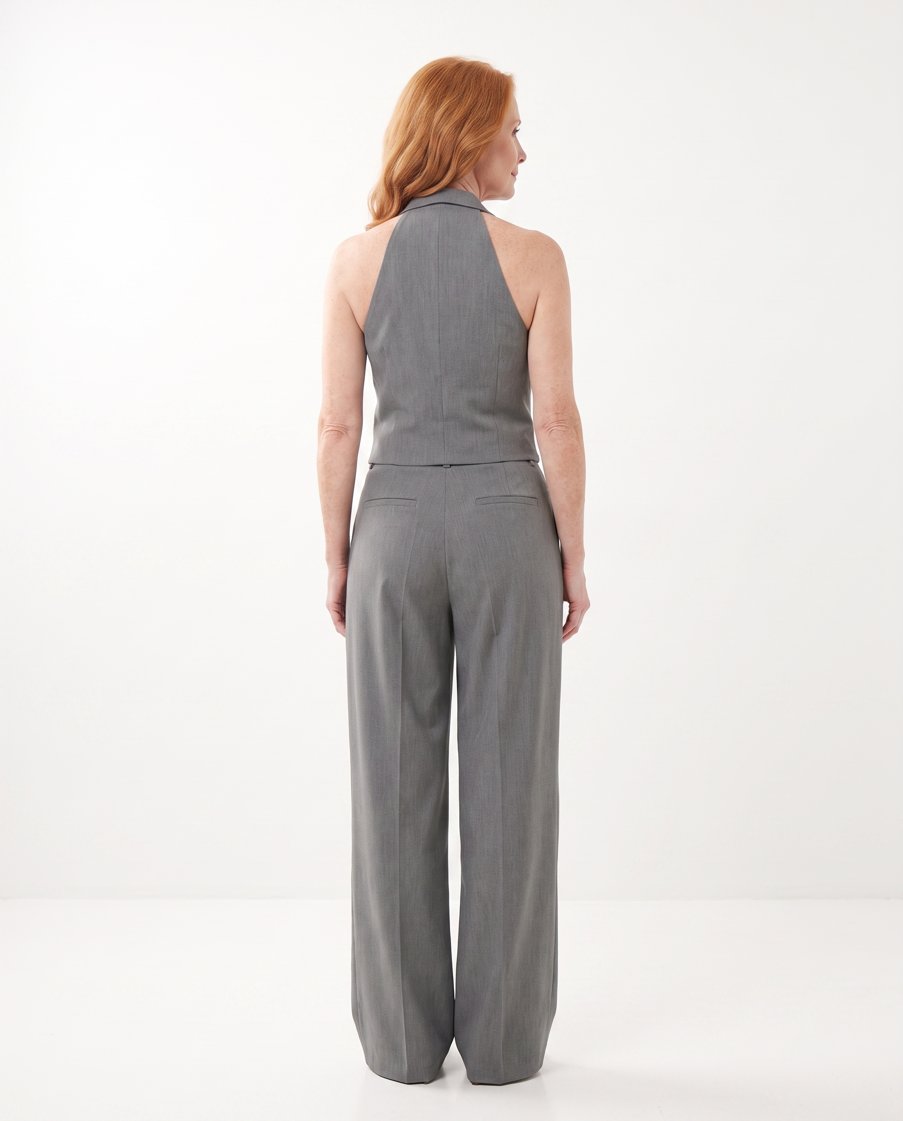 Mouwloze Jumpsuit met Wijde Pijpen
