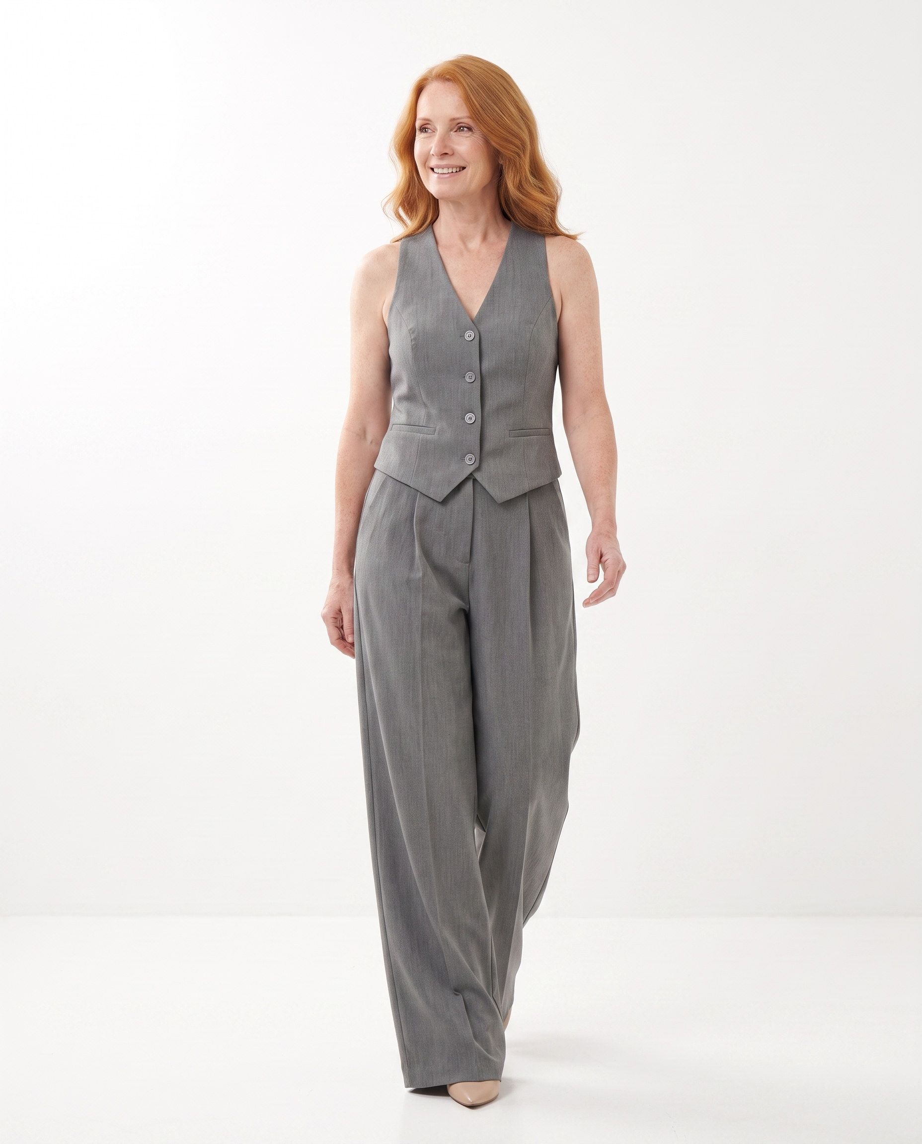 Mouwloze Jumpsuit met Wijde Pijpen