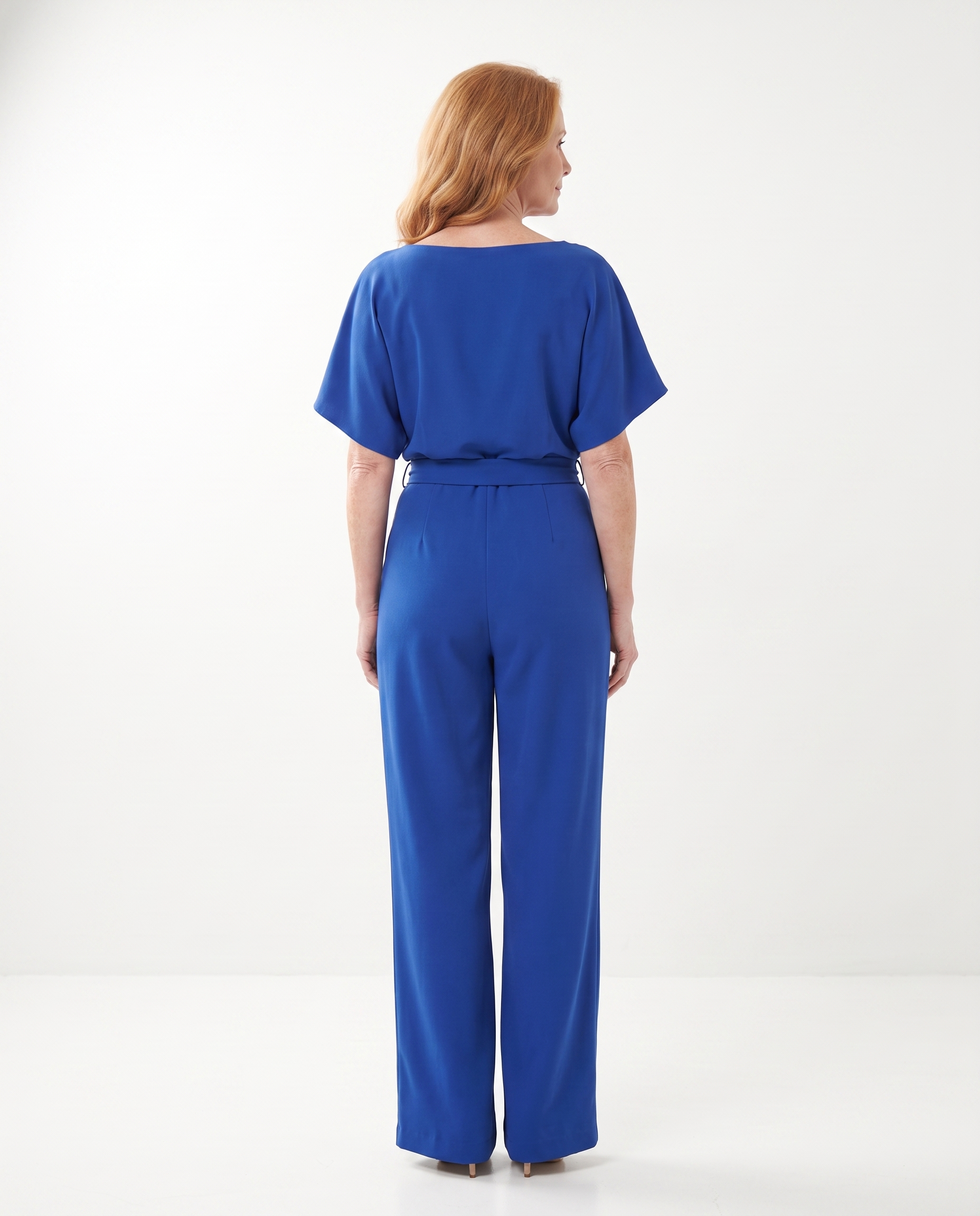 Jumpsuit met Ceintuur en Wijde Pijpen