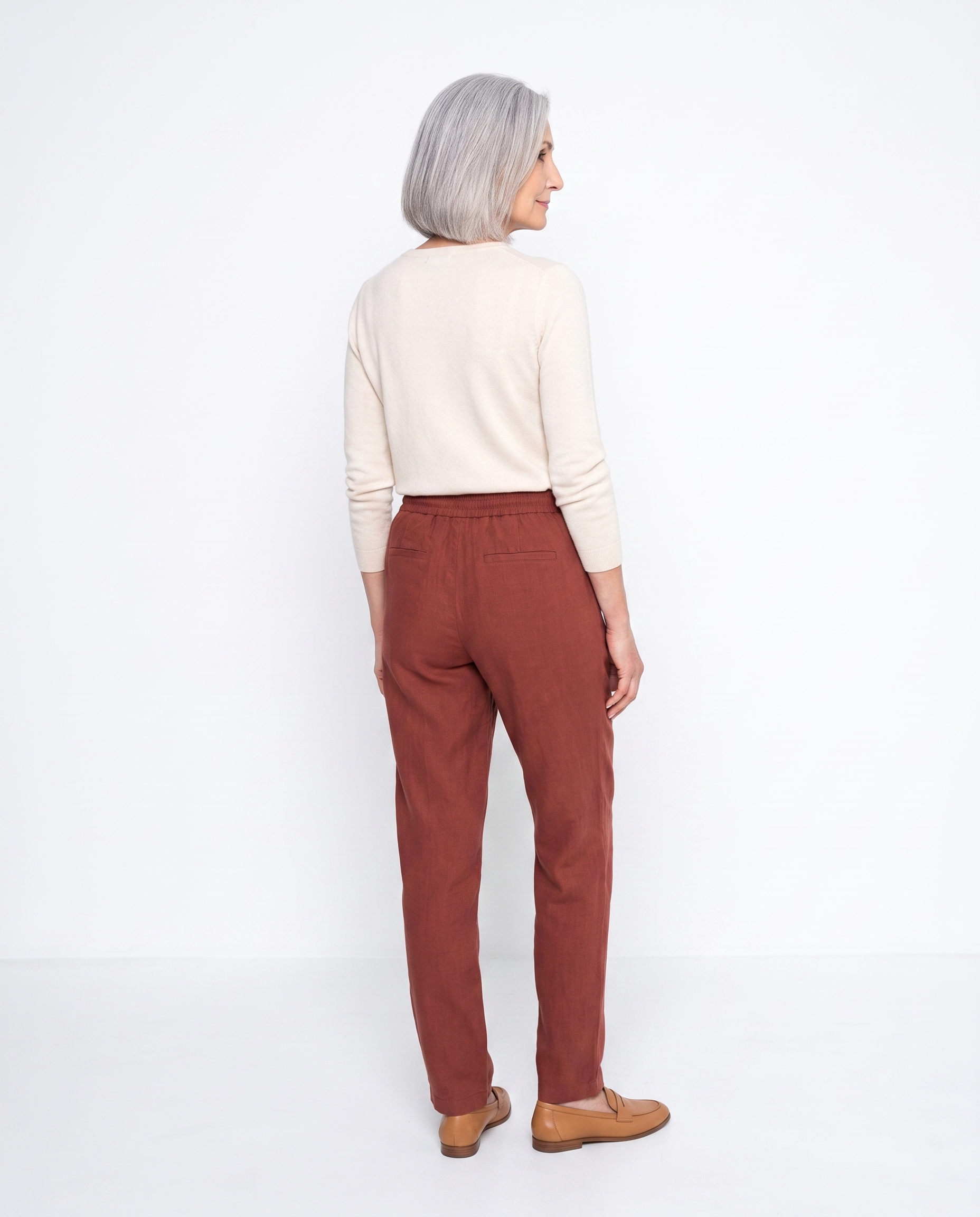 Linnen Broek met Trekkoord en Steekzakken