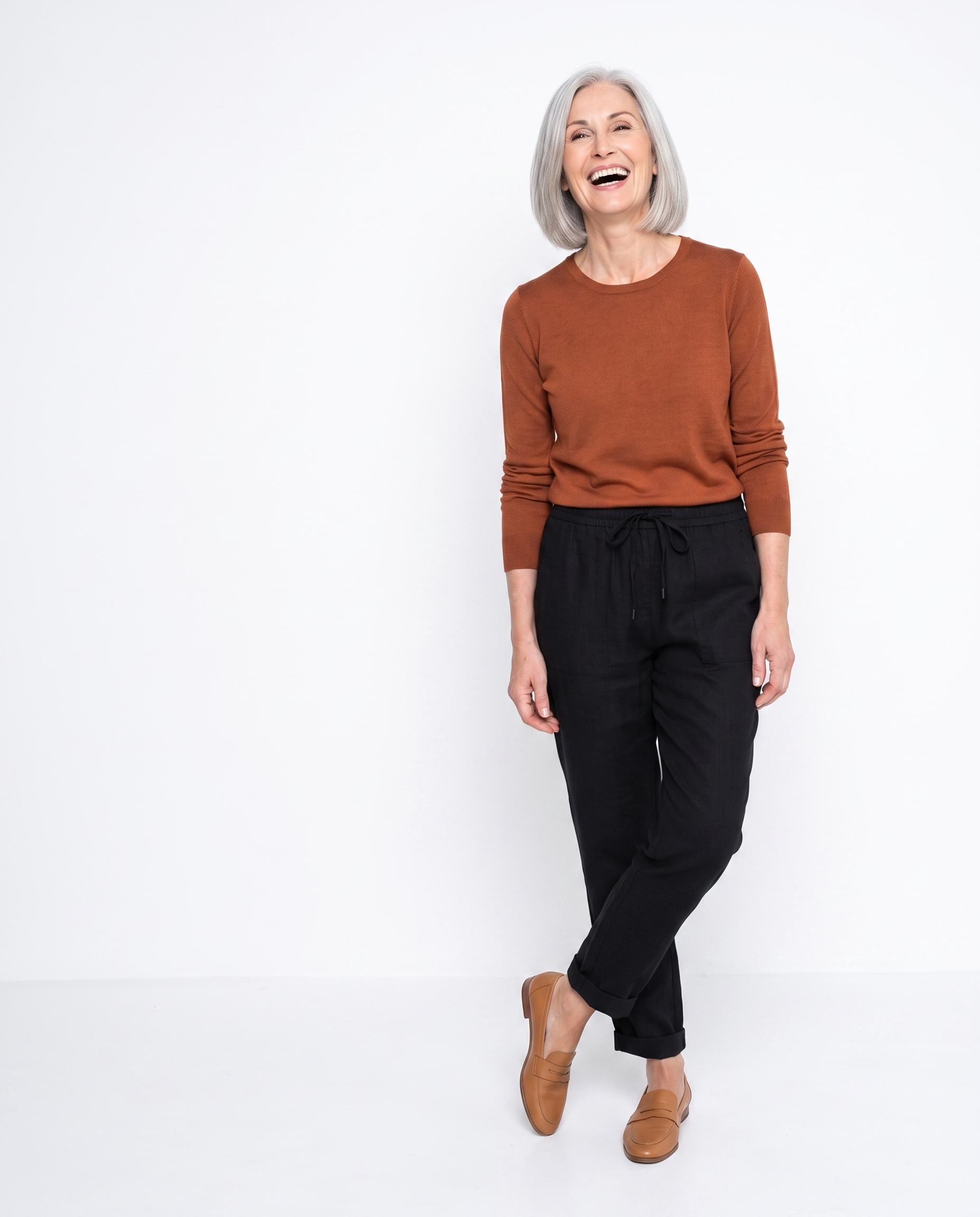 Linnen Broek met Elastische Taille