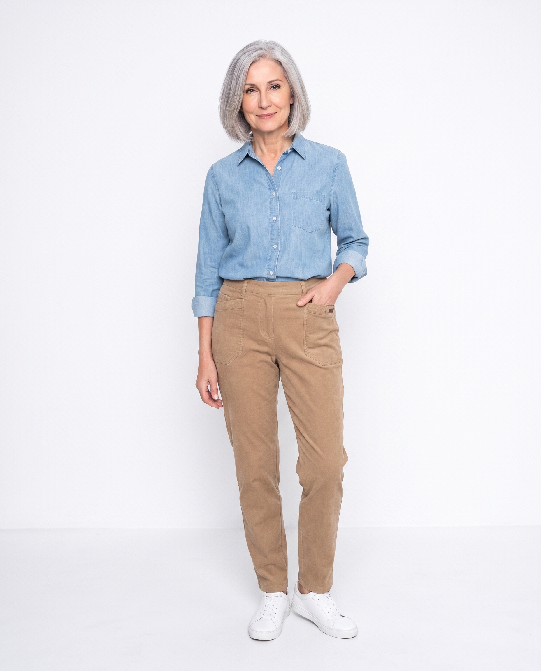 Katoenen Broek met Elastische Taille