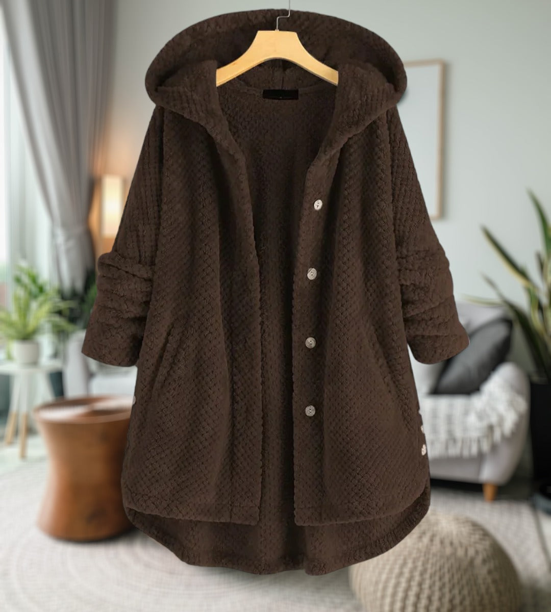 Patricia - Stijlvolle Wijde Teddy Winterjas
