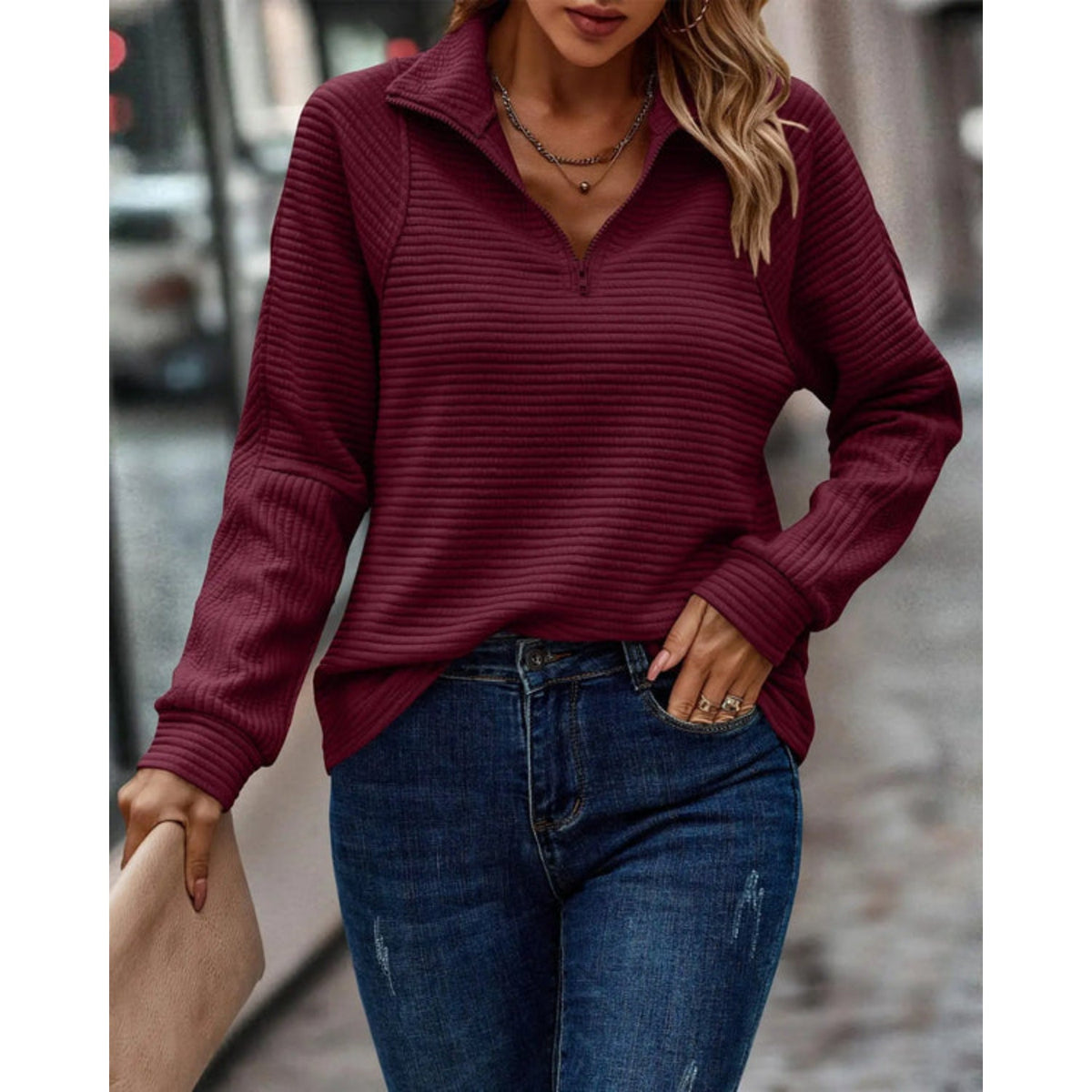 Deborah - Stijlvolle Ribgebreide Sweater