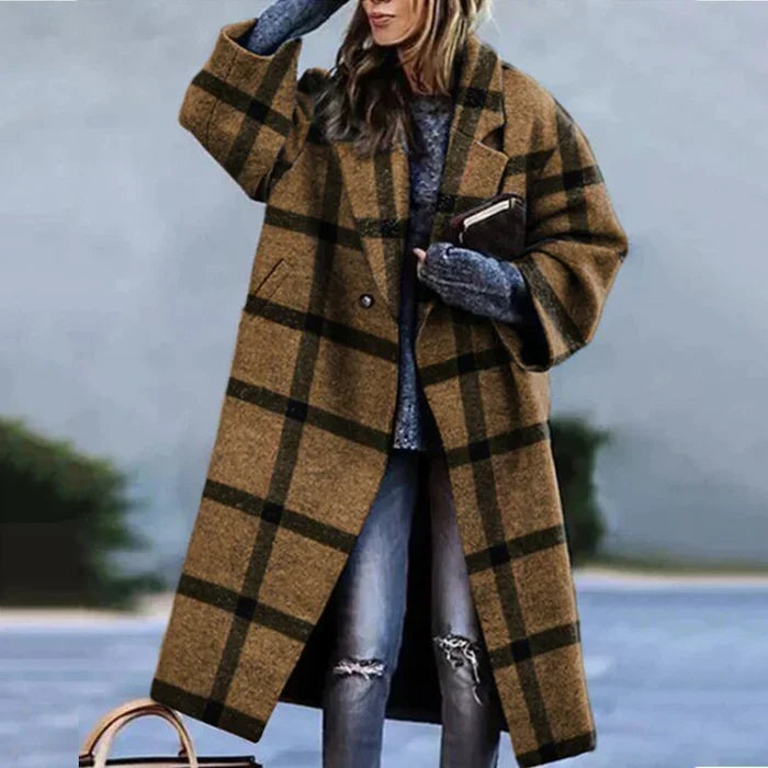Saskia - Elegante Oversized Wollen Mantel